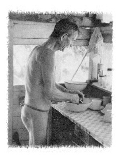 Tom Neale in his kitchen