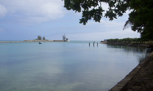 The busy harbour of Pangai